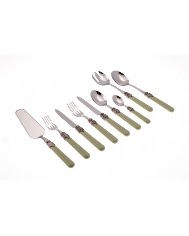 Rivadossi : Classic Set 75 Pcs - Shabby / Country Cutlery - Sage Green