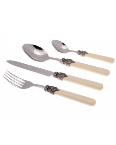Klassische Rivadossi -Höhlen - Set von 24 Teilen - Shabby Chic - Elfenbein