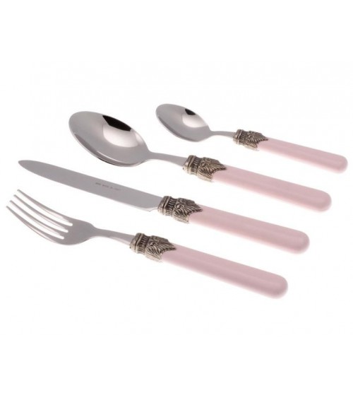 Rivadossi Classic Cutlery - Set 24 Pieces - Shabby Chic - pink