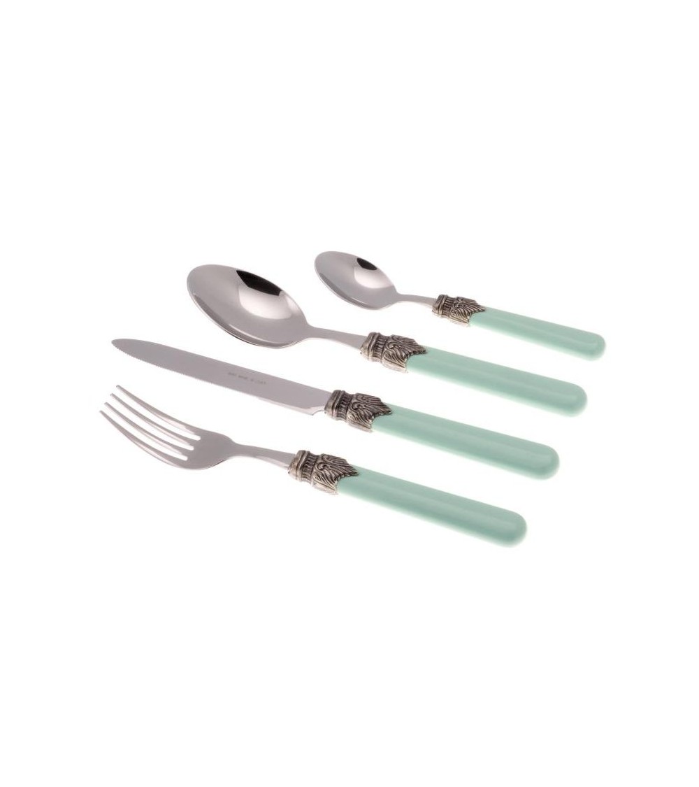 Posate Classic Rivadossi - Set 24 Pezzi - Shabby Chic - verde acqua tiffany