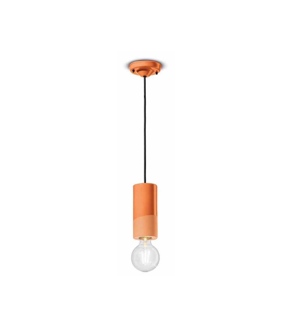 Lampe à Suspension en Céramique Grand Cylindre Collection Decò - Ferroluce - 