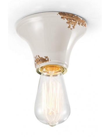 Vintage Ceramic Ceiling Lamp Retro Collection - Ferroluce -  - 