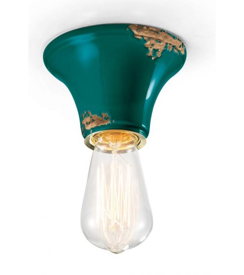 Vintage Ceramic Ceiling Lamp Retro Collection - Ferroluce -  - 