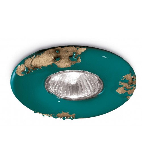 Ferroluce: Spot Encastrable Gu10 en Céramique Diamètre 11 cm Collection Retro - 