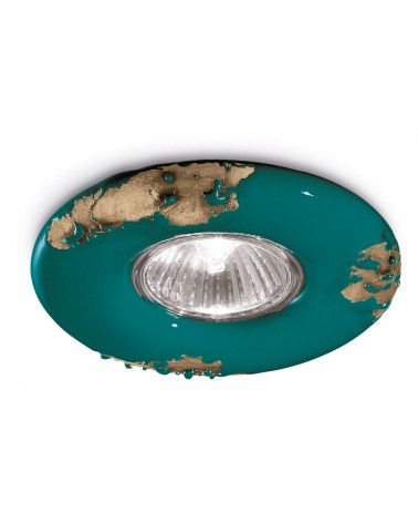 Ferroluce: Spot Encastrable Gu10 en Céramique Diamètre 11 cm Collection Retro - 