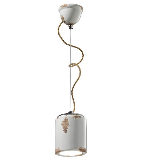 Ferroluce: Retro Ceramic Suspension Lamp -  - 