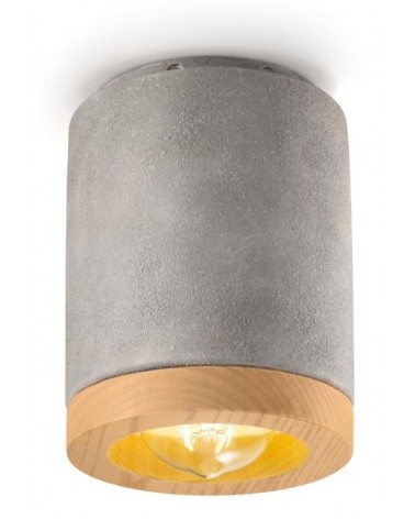 Ferroluce: Ceiling lamp in Ceramic and Mateca Enamel Retro Collection -  - 