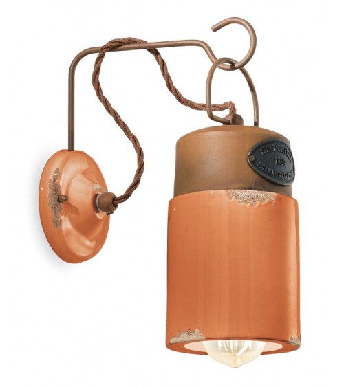 Ferroluce : Wall Lamp in Industrial Ceramics Retro Collection -  - 