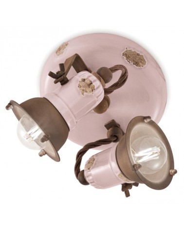 Ferroluce : Ceiling lamp 2 Lights Loft Retro Collection -  - 8056772561678
