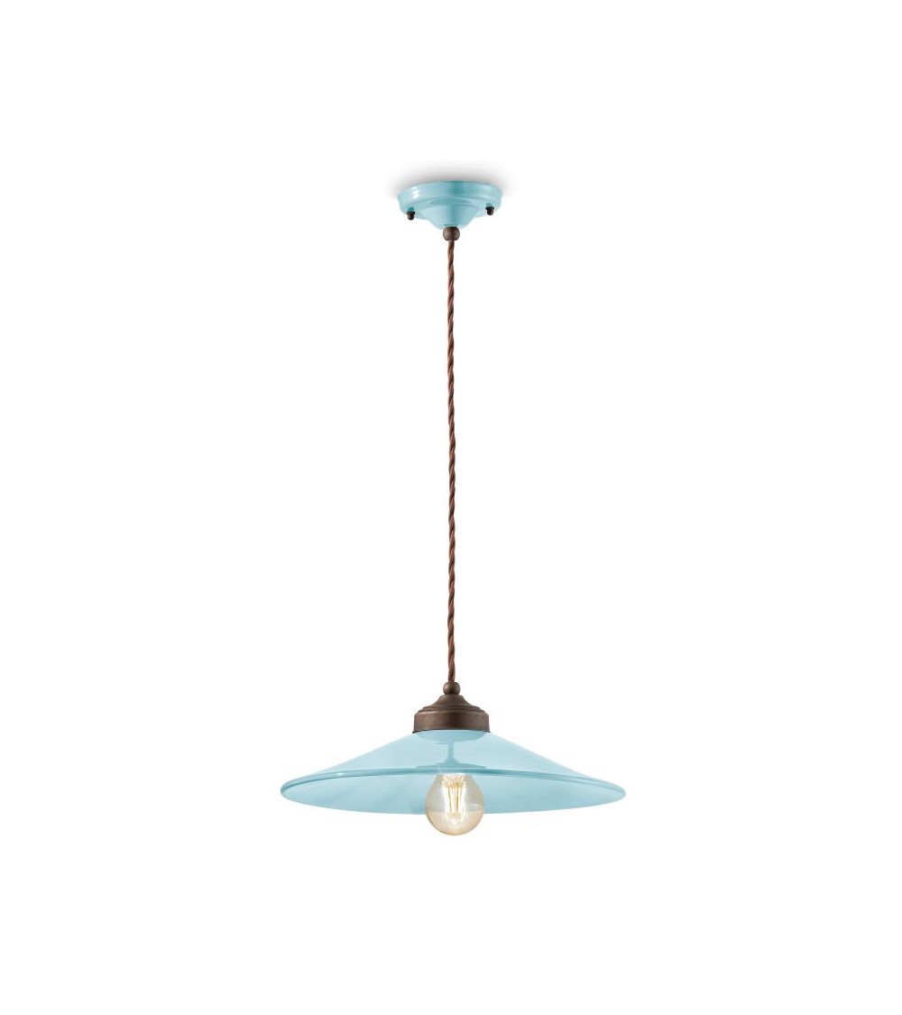Ferroluce : Suspension Lamp Diameter 35 cm Colors Retro Collection -  - 