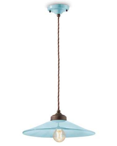 Ferroluce : Suspension Lamp Diameter 35 cm Colors Retro Collection -  - 