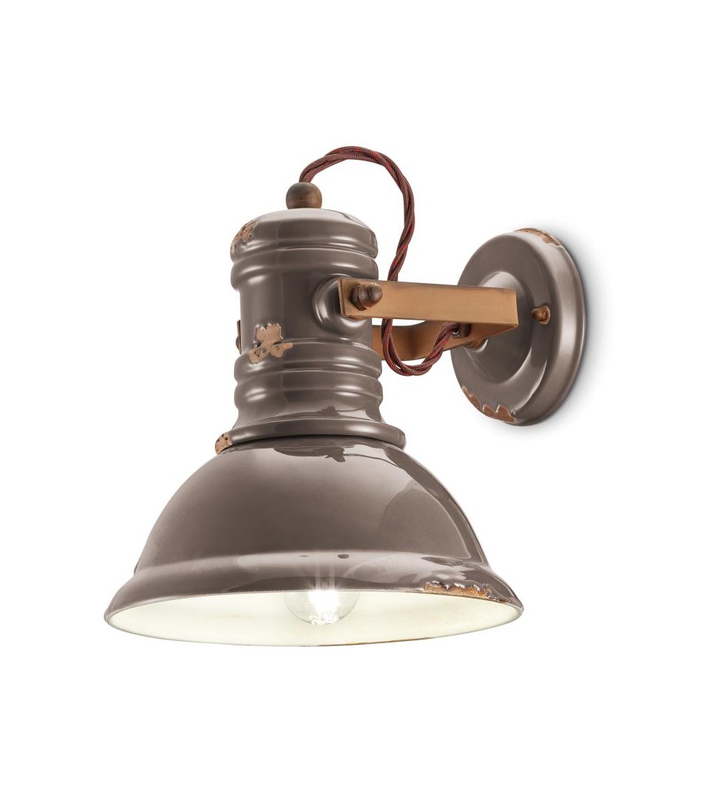 Ferroluce : Wall Lamp Diameter 23 cm Industrial Retro Collection -  - 
