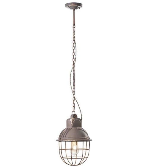 Chandelier with Industrial Cage Retro Collection - Ferroluce -  - 