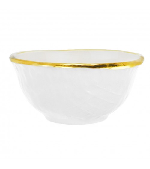 Macedonia Small Bowl in Ceramic - Set 6 pcs - Preta Oro - Arcucci -  - 