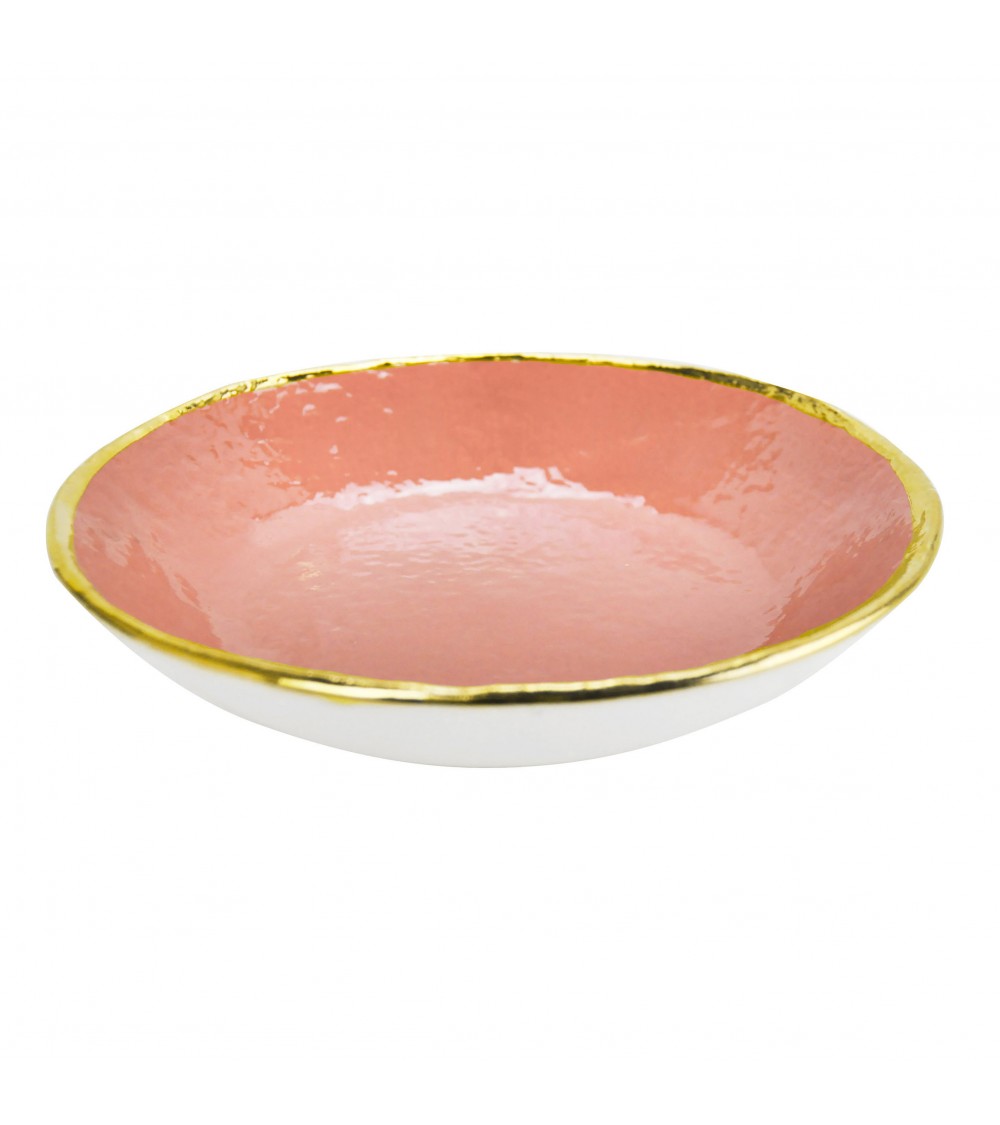 Piatto Fondo in Ceramica - Set 6 pz - Preta Oro - Arcucci - 