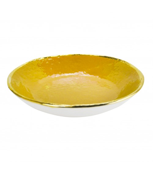 Piatto Fondo in Ceramica - Set 6 pz - Preta Oro - Arcucci - 