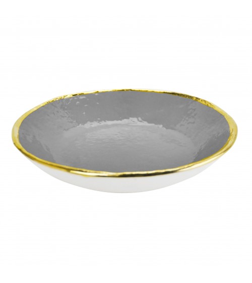 Ceramic Soup Plate - Set 6 pcs - Preta Oro - Arcucci -  - 