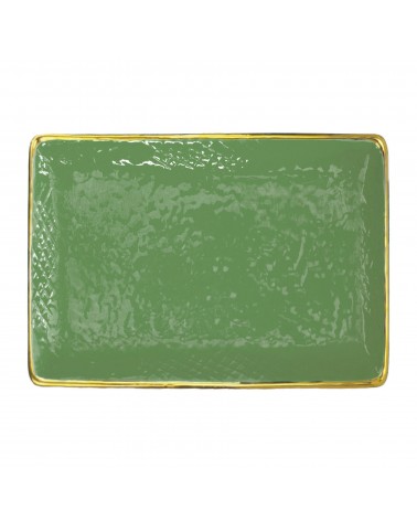 Rectangular Ceramic Tray -Set 4 pcs- Preta Oro - Arcucci -  - 