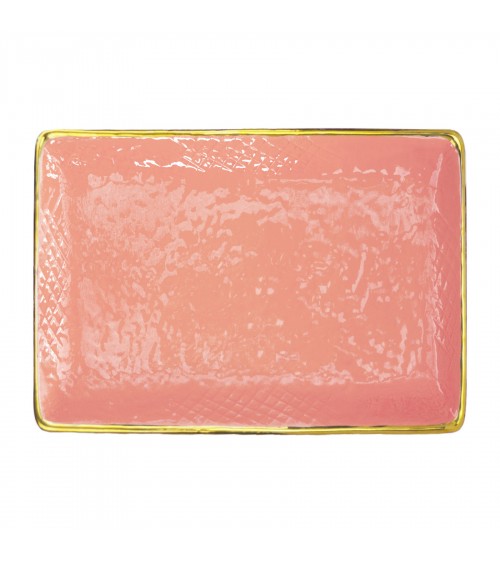 Rectangular Ceramic Tray -Set 4 pcs- Preta Oro - Arcucci -  -