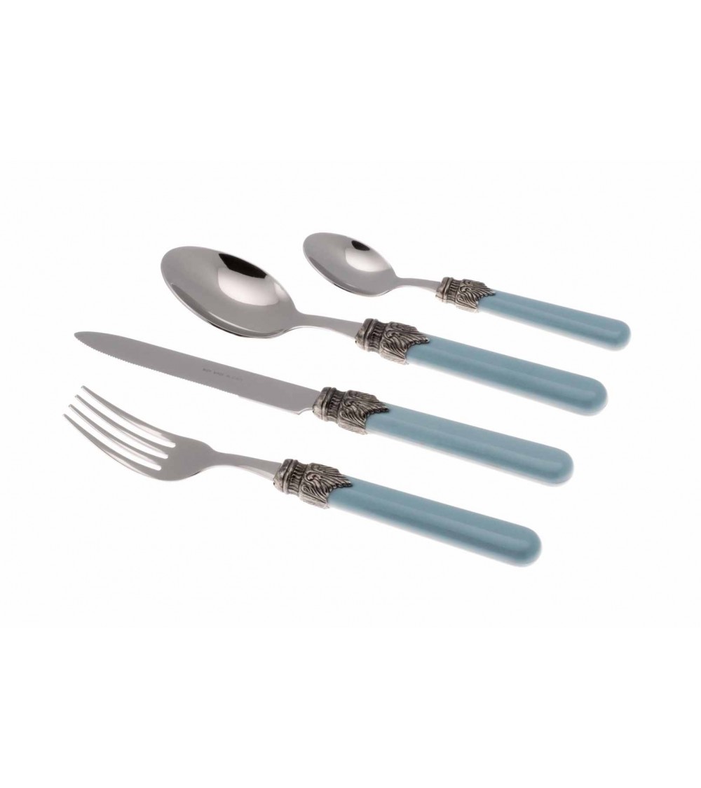 Klassiker Rivadossi Besteck - Set von 24 Teilen - Shabby Chic - Azzurro