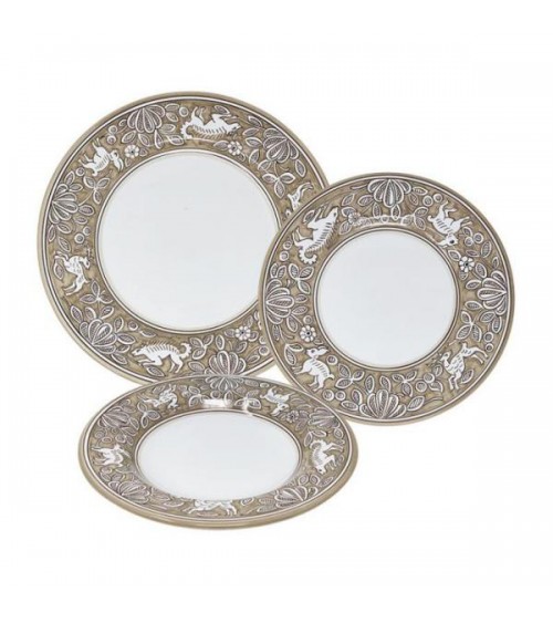 Service de plats de lièvre pour 4 personnes - Ceramica Deruta - 