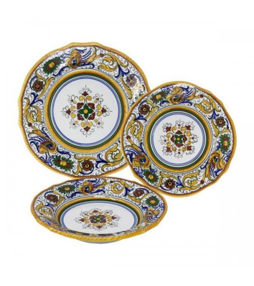 Dîner Raphaelesque festonné pour 4 personnes - Deruta Ceramics - 