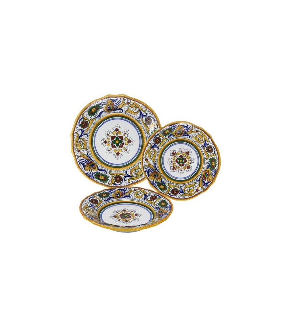 Dîner Raphaelesque festonné pour 4 personnes - Deruta Ceramics - 