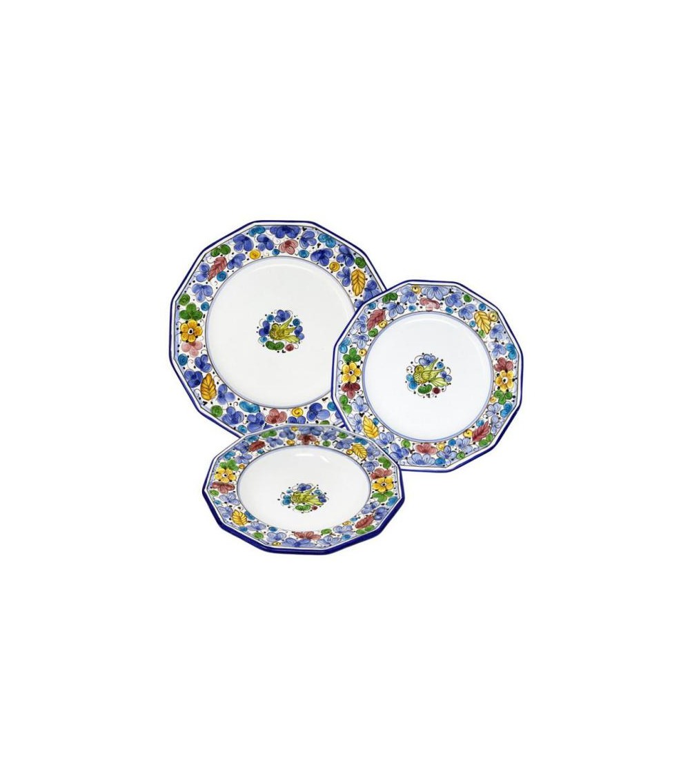 Multicolor Arabesco Dish Set for 4 People - Deruta Ceramics -  - 