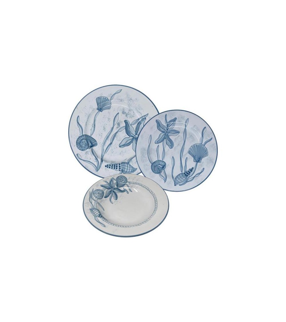 Sea Dishes Service für 4 Personen - Ceramica Deruta - 