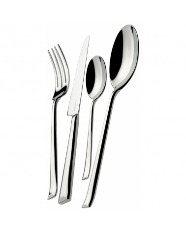 Duetto stainless steel cutlery set 24 pieces with box - Casa Bugatti -  - 