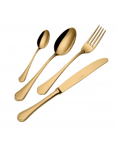 Eme Domus Gold stainless steel cutlery set 24 pieces with box -  - 