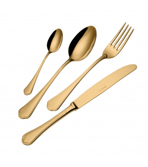 Eme Domus Gold stainless steel cutlery set 75 pieces with box