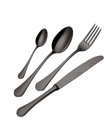 Eme Domus Black PVD stainless steel cutlery set 24 pieces with box -  - 