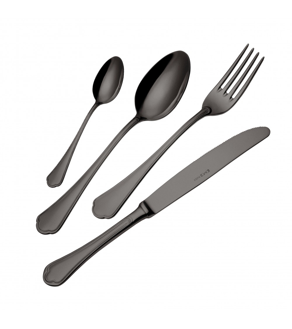 Eme Domus Black PVD stainless steel cutlery set 75 pieces with box -  - 