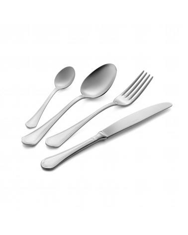 Eme Domus Silver Sandblasted Stainless Steel Cutlery set 75 pieces with box -  - 