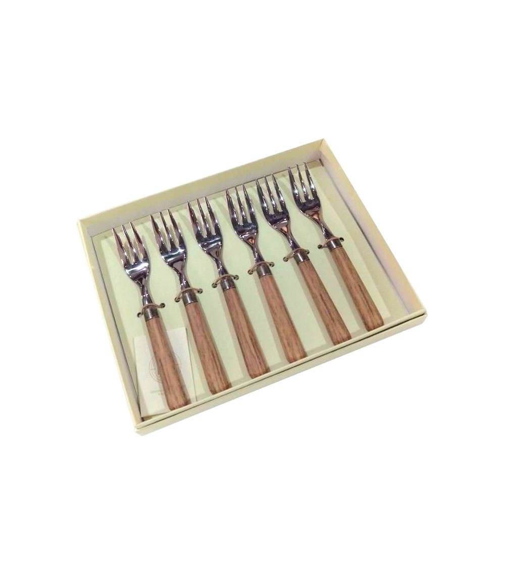 Wood Effect Cutlery - Cortina - Set of 6 Cake Forks -  - 