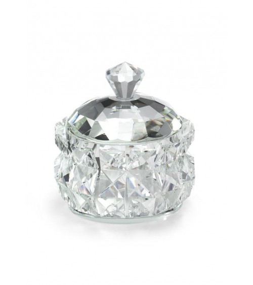Bonbonnière Argenti Fantin - Boîte en cristal diamant diamètre 15 cm - 