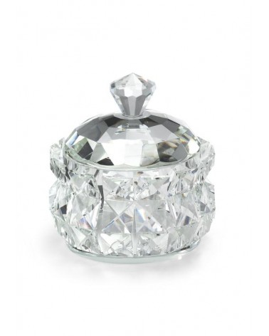 Bonbonnière Argenti Fantin - Boîte en cristal diamant diamètre 15 cm - 
