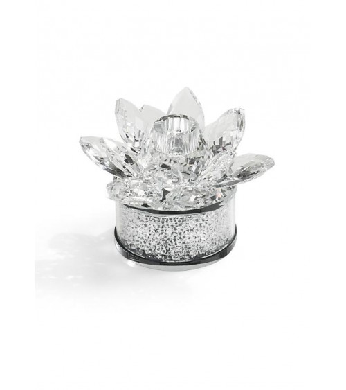 Favor Argenti Fantin - Crystal candle holder with Flower and Strass Base -  - 
