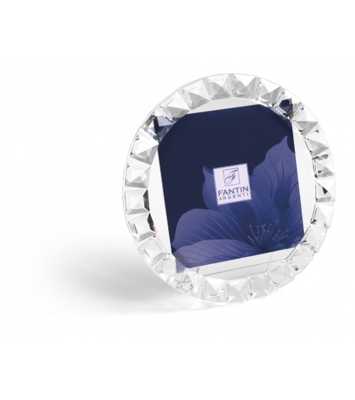 Bonbonnière Argenti Fantin - Cadre photo rond en cristal Diamètre 22 cm - 