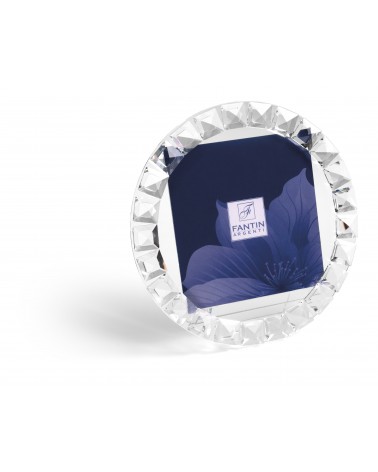 Bonbonnière Argenti Fantin - Cadre photo rond en cristal Diamètre 22 cm - 
