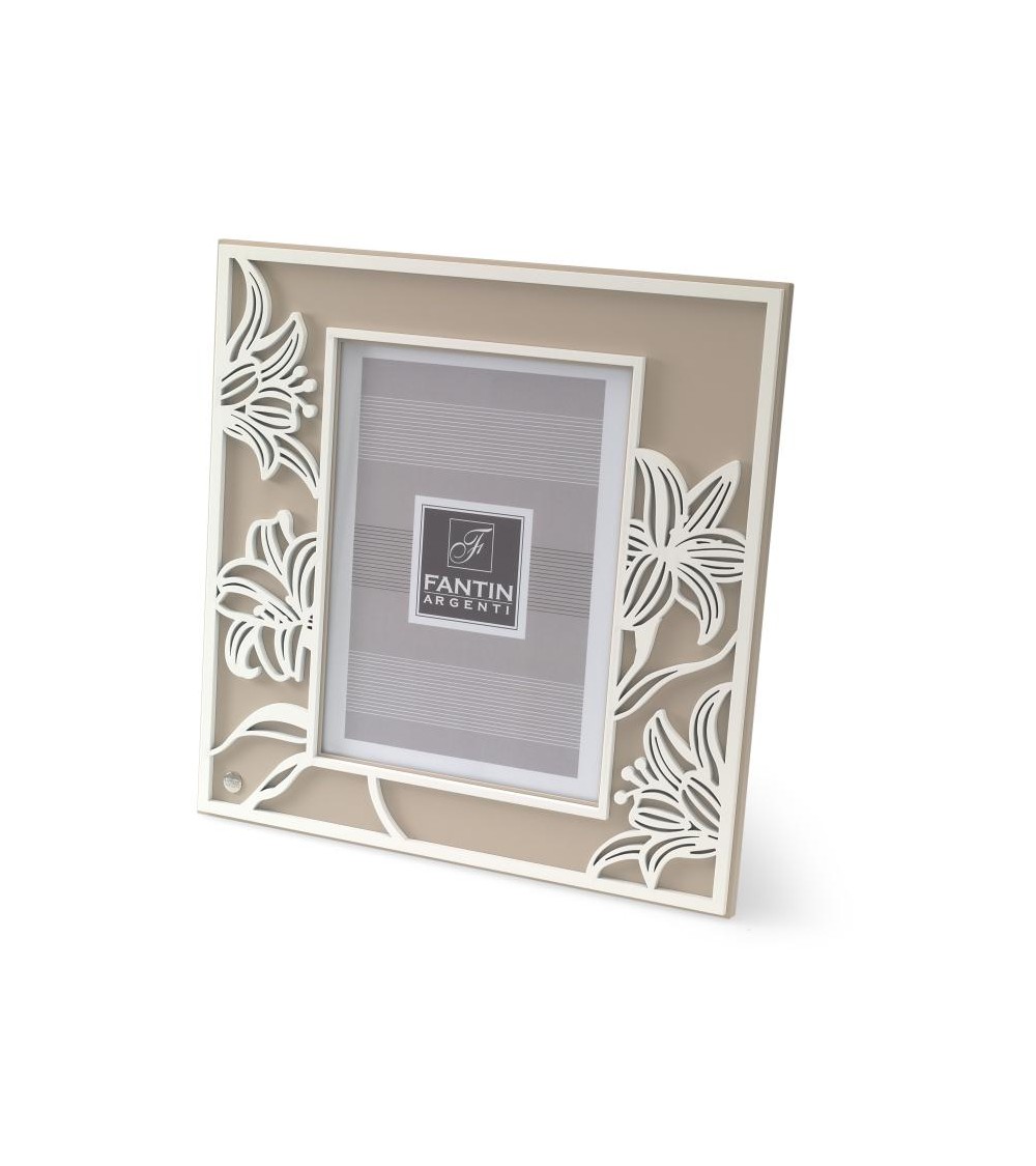 Favor Argenti Fantin - Photo frame with lily and dove gray back -  - 
