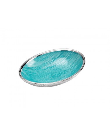 Oval Silver and Glass Pocket Empty Bowl - Fantin Argenti: Elegant Design Made in Italy -  - 