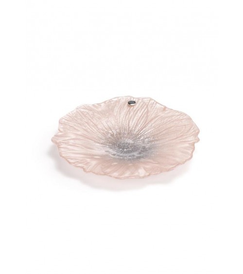 Favor Argenti Fantin - Flower Plate in Antique Pink Glass -  - 