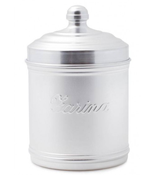 Pot de Farine en Aluminium avec Couvercle - Style Rétro - 