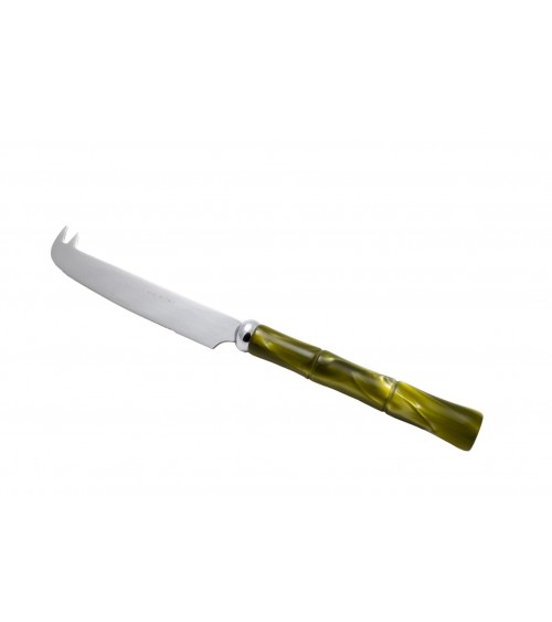 Couteau à fromage en acier inoxydable - Bambou - Rivadossi Sandro - vert olive