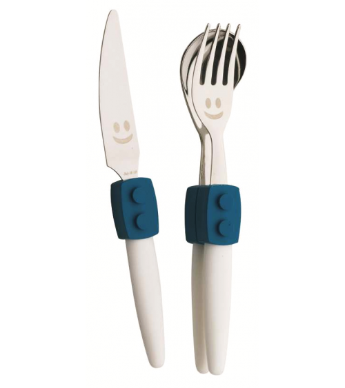 Children's cutlery - Click set 3pz - Costruzioni Style - Rivadossi -