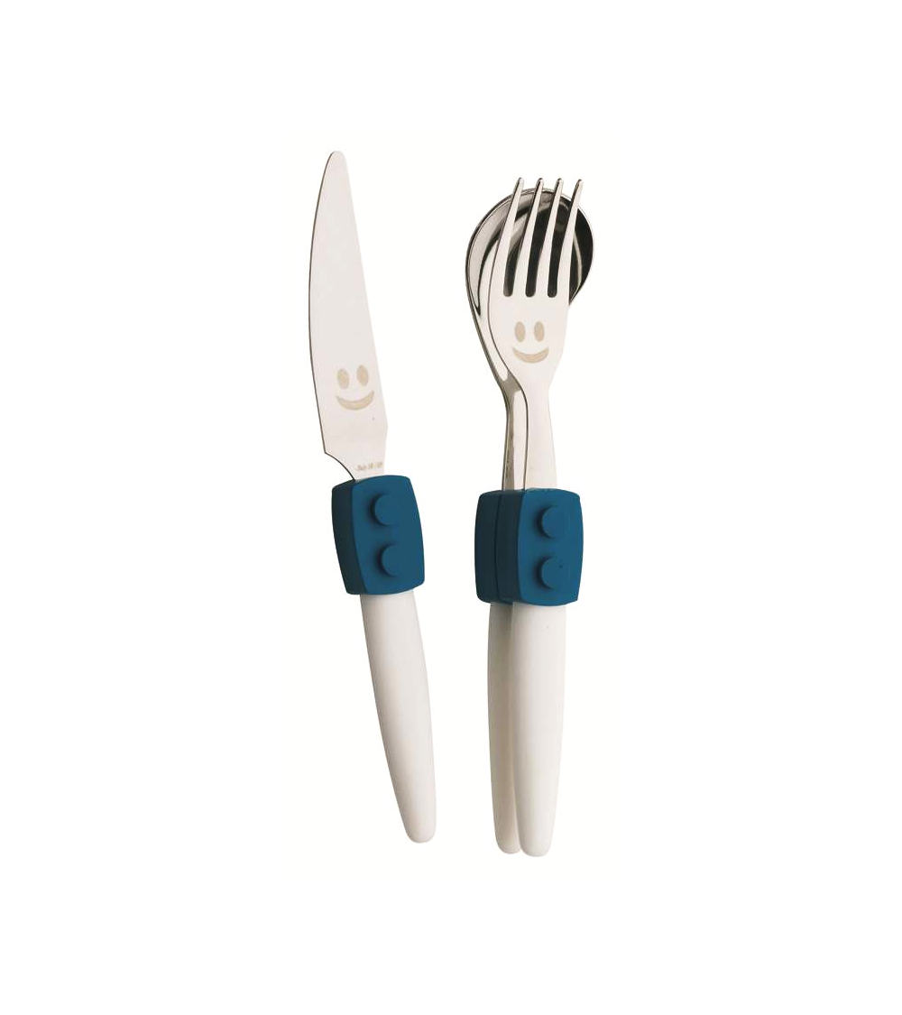 Children's cutlery - Click set 3pz - Costruzioni Style - Rivadossi -