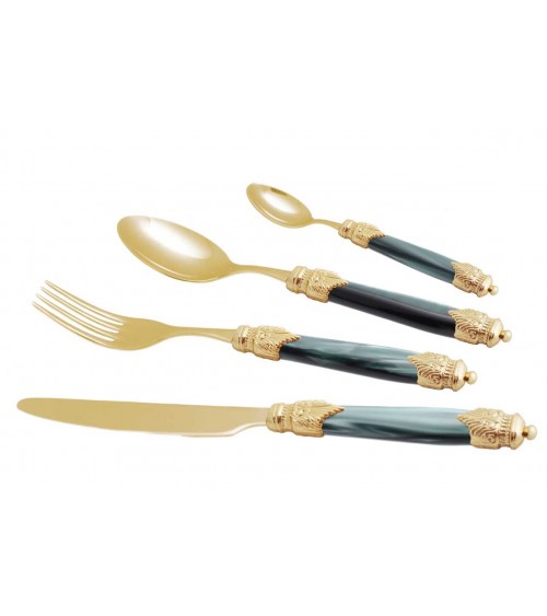 Rivadossi Pvd Gold Cutlery - Arianna Oro - 4pcs Place Setting -  - 