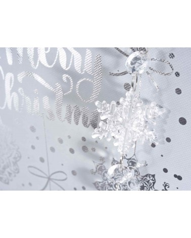 Snowflake Decoration Glass Effect with Decoration - 12 Pieces -  - 